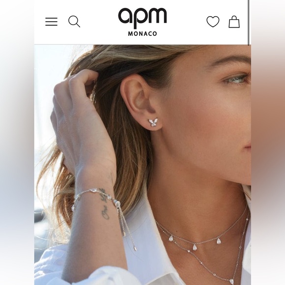 APM Monaco BUTTERFLY STUD EARRINGS - Picture 3 of 7